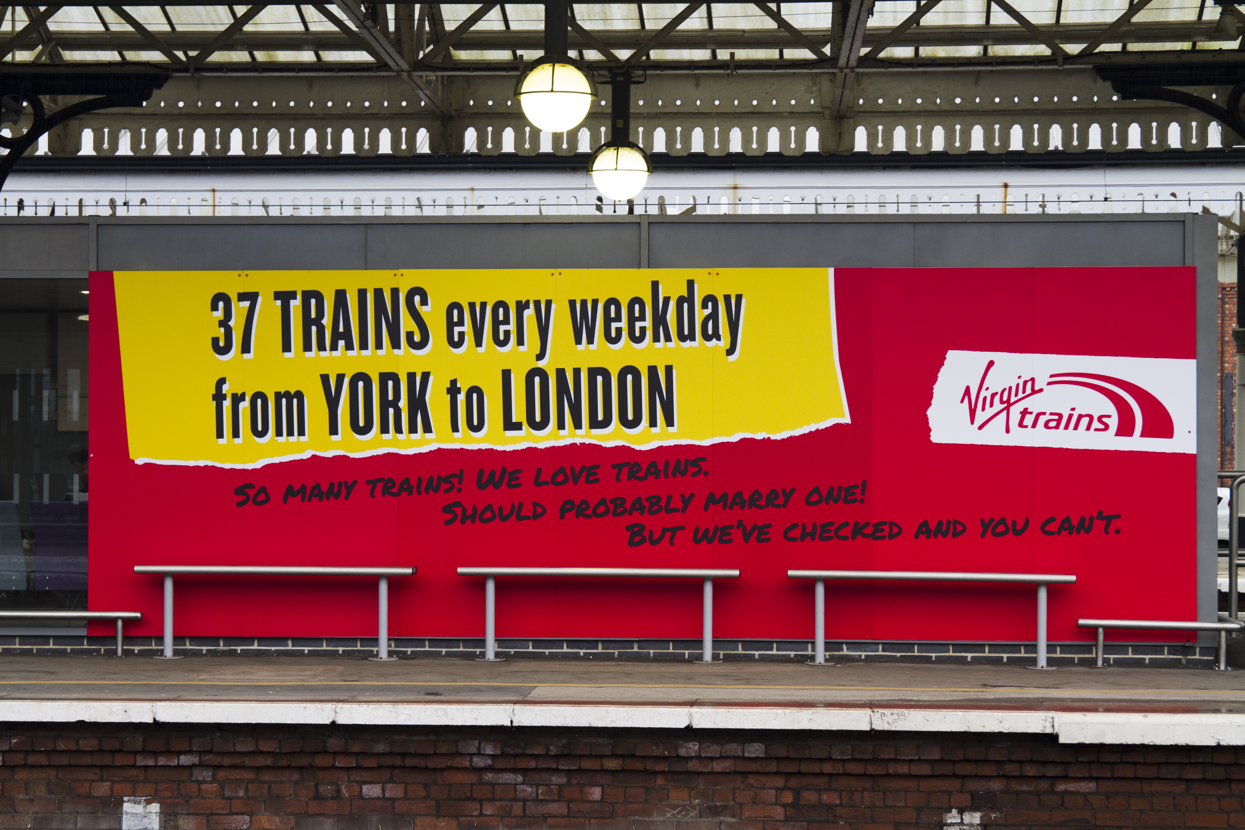 Virgin Trains Poster at York Railway Station